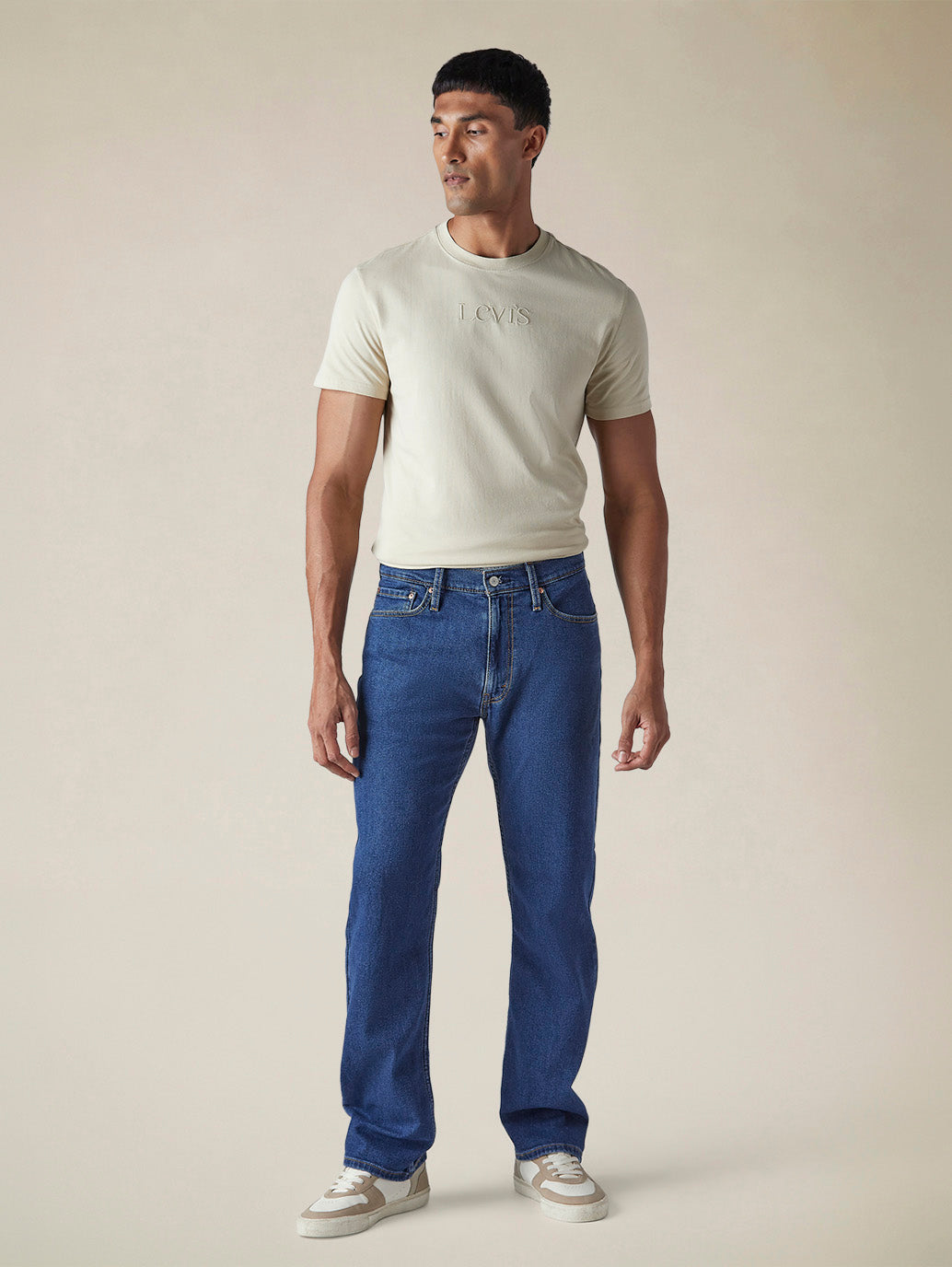 Men's 555 Dark Indigo Relaxed Straight Fit Mid Rise Jeans - c98e9983-5e56-433d-abaf-e65894139006 View