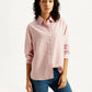 Women's Striped Slim Fit Linen Shirt - Styleshot View