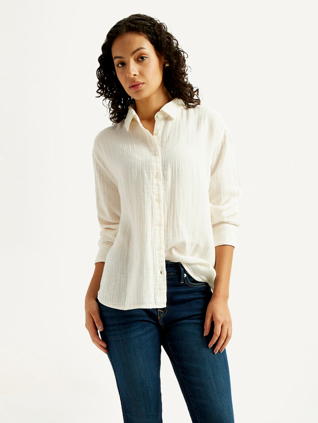 Women's Solid Slim Fit Shirt - Styleshot View