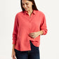 Women's Textured Coral Relaxed Fit Shirt - Styleshot View