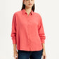 Women's Textured Coral Relaxed Fit Shirt - Front View