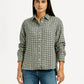 Women's Checkered Green Slim Fit Shirt - Styleshot View