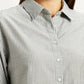 Women's Striped Grey Slim Fit Shirt - Detail View
