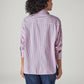 Women's Striped Relaxed Fit Shirt - Back View