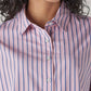 Women's Striped Relaxed Fit Shirt - Detail View