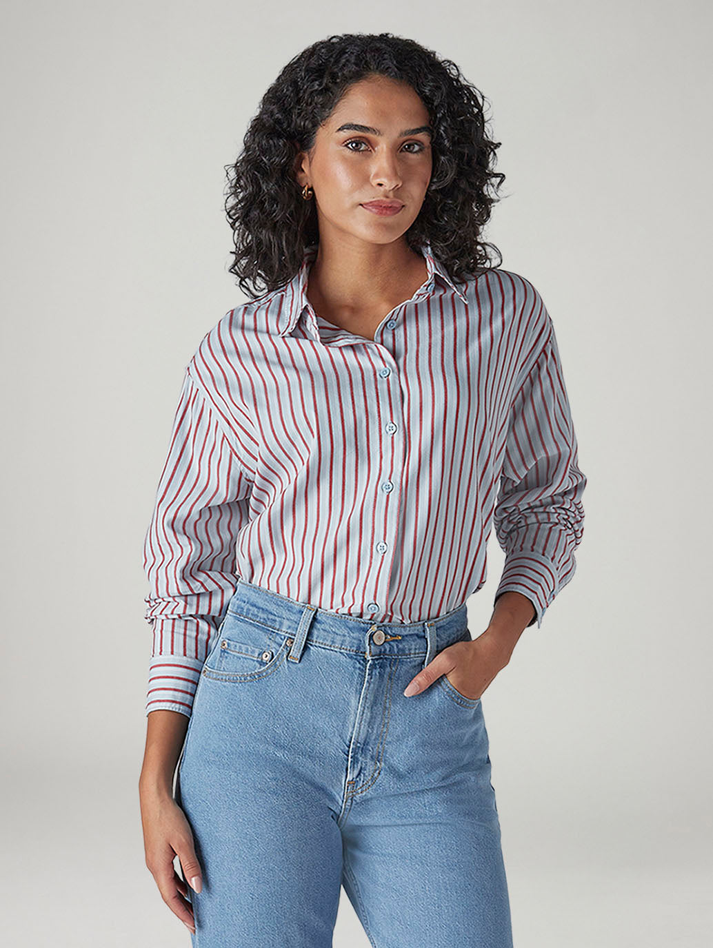Women's Striped Relaxed Fit Shirt