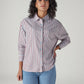 Women's Striped Relaxed Fit Shirt - Front View