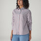 Women's Striped Relaxed Fit Shirt - Side View