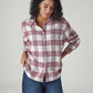 Women's Checkered Relaxed Fit Overshirt - Styleshot View