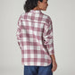 Women's Checkered Relaxed Fit Overshirt - Back View