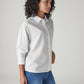 Women's Solid Relaxed Fit Poplin Shirt - Side View