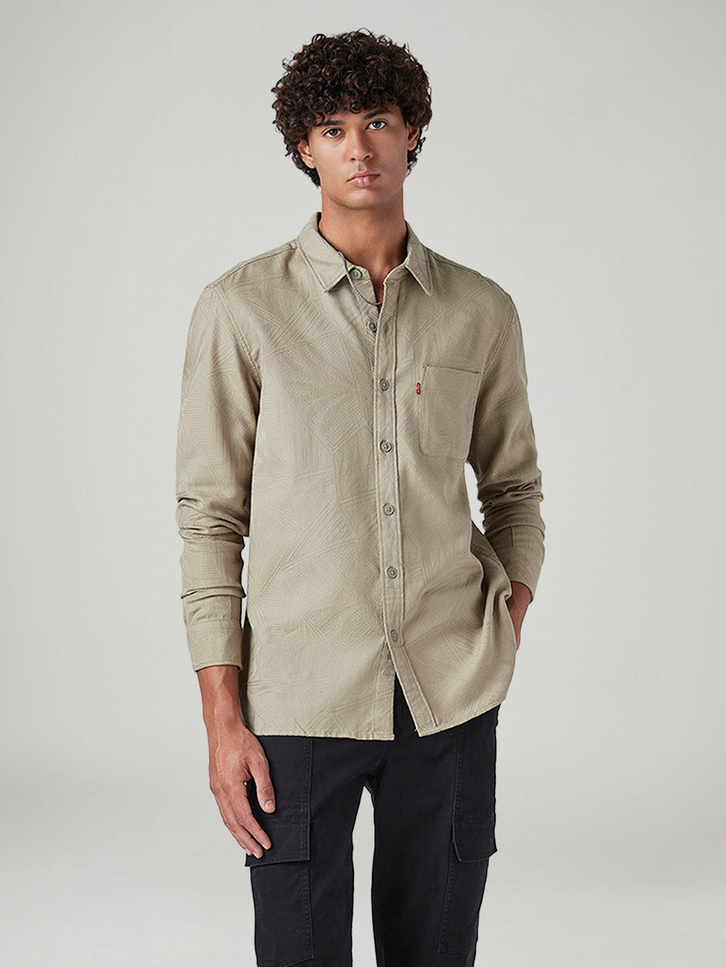 Men's Self Design Relaxed Fit Shirt