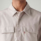 Men's Solid Relaxed Fit Shirt - Detail View