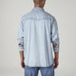 Men's Solid Relaxed Fit Denim Shirt - Back View