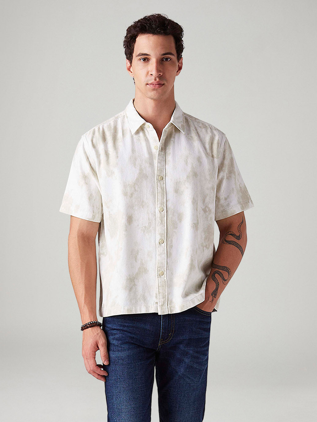 Men's Abstract Relaxed Fit Shirt - Styleshot View