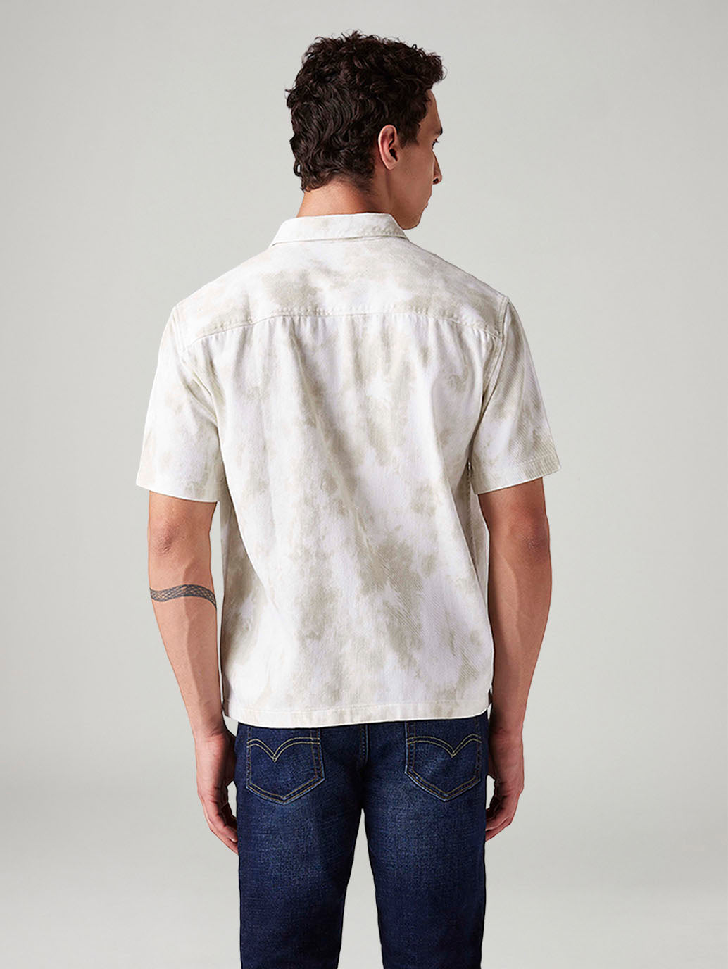 Men's Abstract Relaxed Fit Shirt - Back View