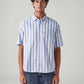 Men's Striped Relaxed Fit Oxford Shirt - Front View