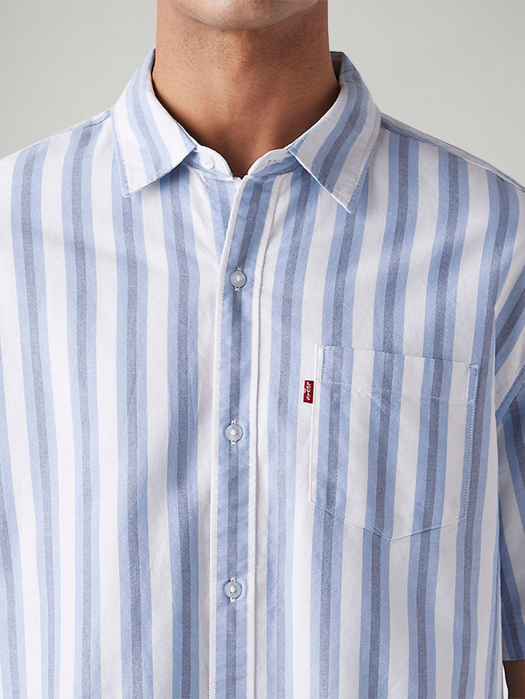 Men's Striped Relaxed Fit Oxford Shirt - 20 View