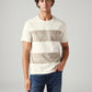 Men's Striped Loose Fit T-Shirt - Front View