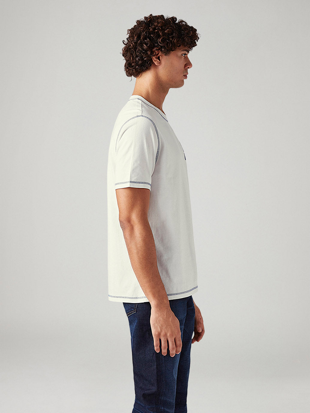 Men's Typography Printed Regular Fit T-Shirt - Side View