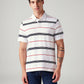 Men's Striped Regular Fit Polo T-Shirt - Front View