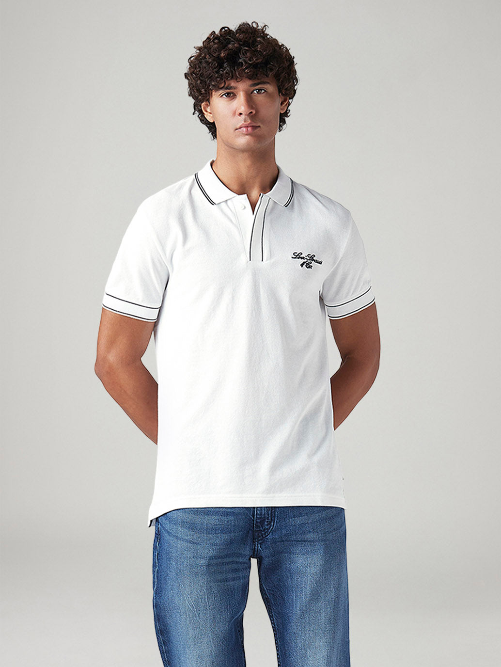 Men's Graphic Print White Slim Fit T-shirt