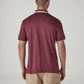 Men's Colorblock Maroon Interlock Polo T-shirt - Back View