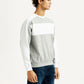 Men's Colorblock Grey Crew Neck Sweatshirt - Side View