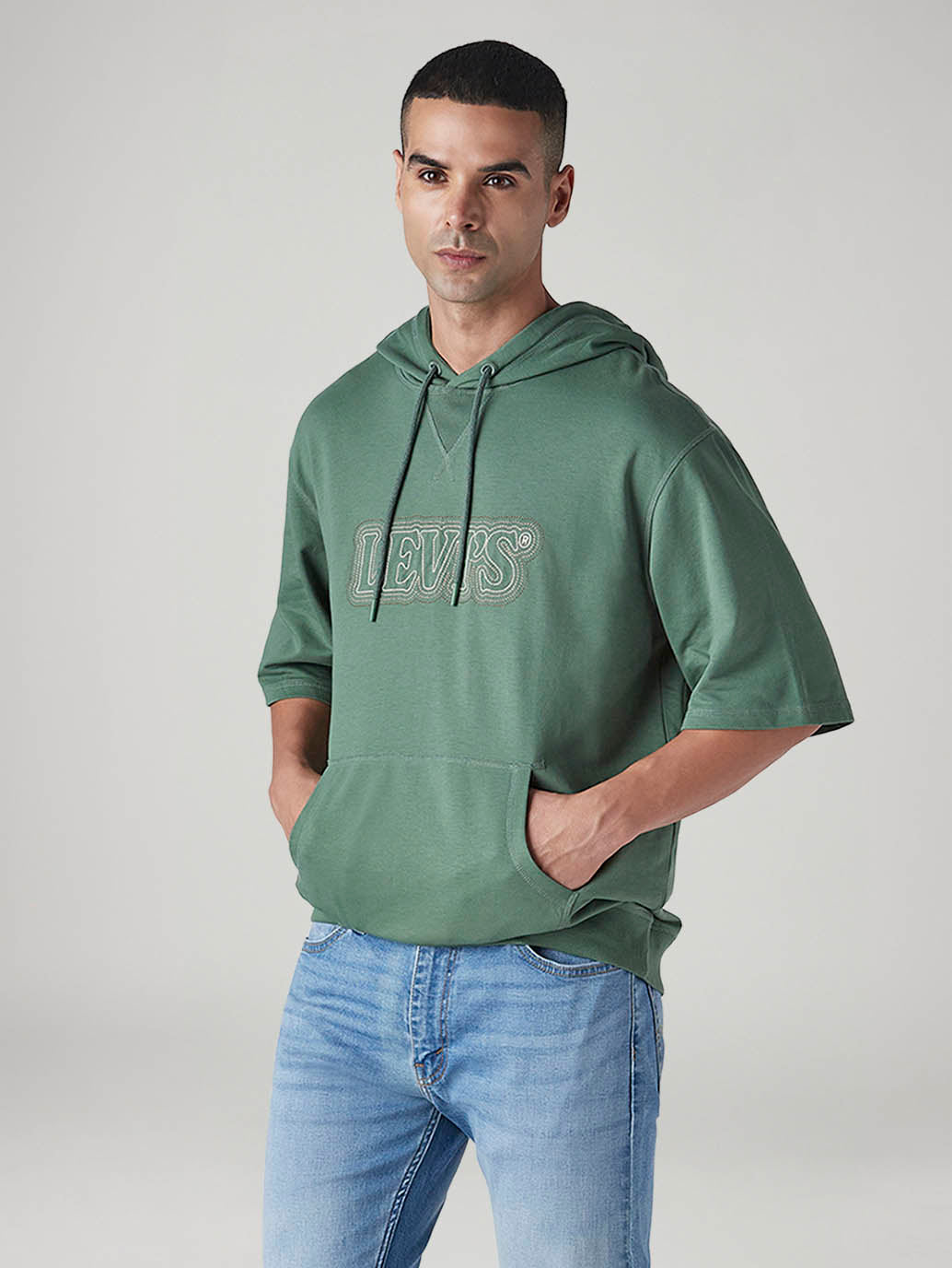 Men's Embroidered Loose Fit Sweatshirt