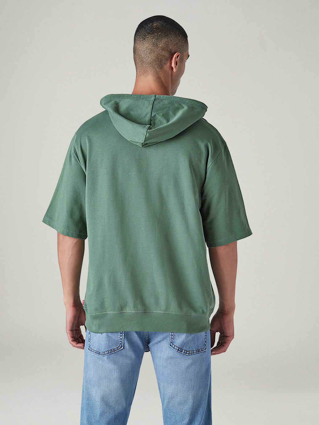Men's Embroidered Loose Fit Sweatshirt - Back View
