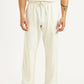 Men's Off White Regular Fit Joggers - Front View
