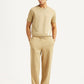 Men's Beige Regular Fit Joggers - Front View