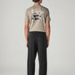 Men's Black Regular Fit Mid Rise Joggers - Back View