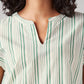 Women's Striped Relaxed Fit Top - Detail View