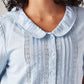 Women's Lace Regular Fit Peter Pan Collar Shirt - Detail View