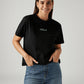 Women's Solid Black Relaxed Fit T-shirt - Styleshot View