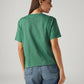Women's Solid Green Relaxed Fit T-shirt - Back View
