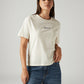 Women's Solid Off-White Relaxed Fit T-shirt - Styleshot View