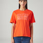 Women's Typography Printed Relaxed Fit T-Shirt - Front View