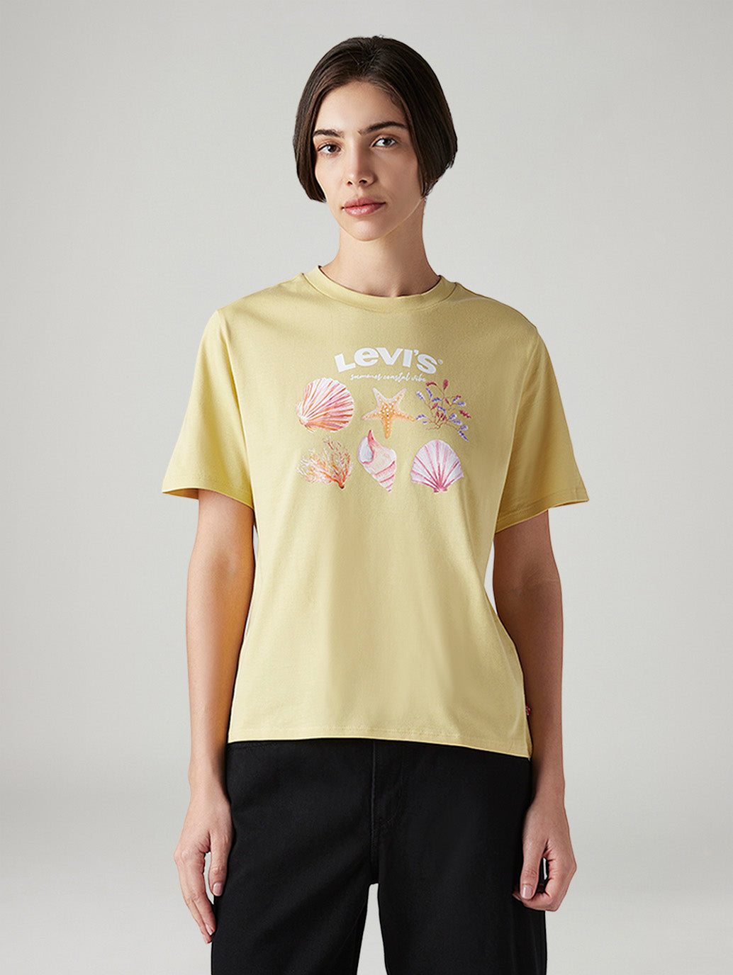 Women's Graphic Print Relaxed Fit T-Shirt - Front View