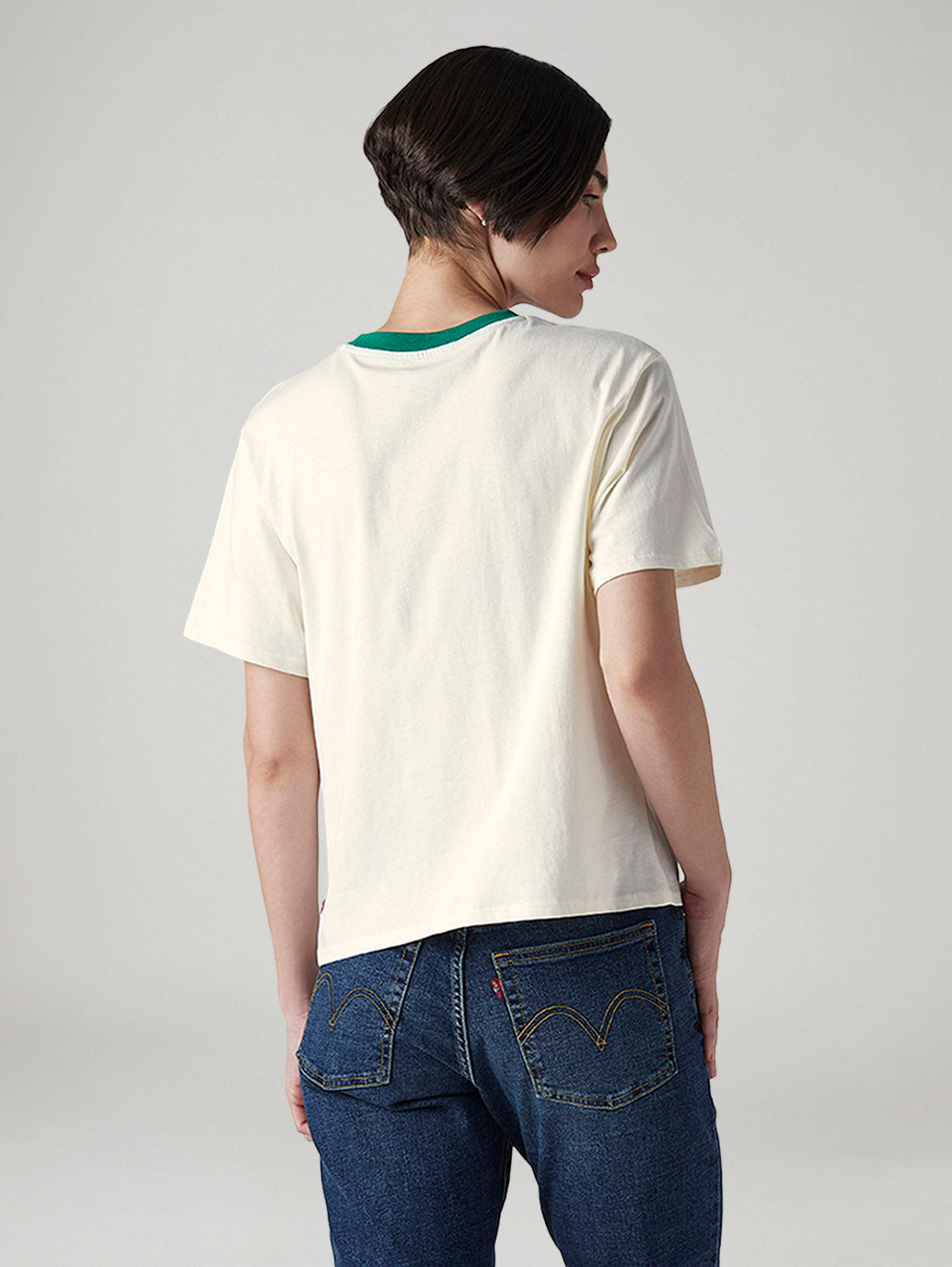 Women's Graphic Print Relaxed Fit T-Shirt - Back View