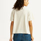 Women's Brand Logo Off White Relaxed Fit T-shirt - Back View