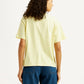 Women's Brand Logo Yellow Relaxed Fit T-shirt - Back View
