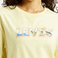 Women's Brand Logo Yellow Relaxed Fit T-shirt - Detail View