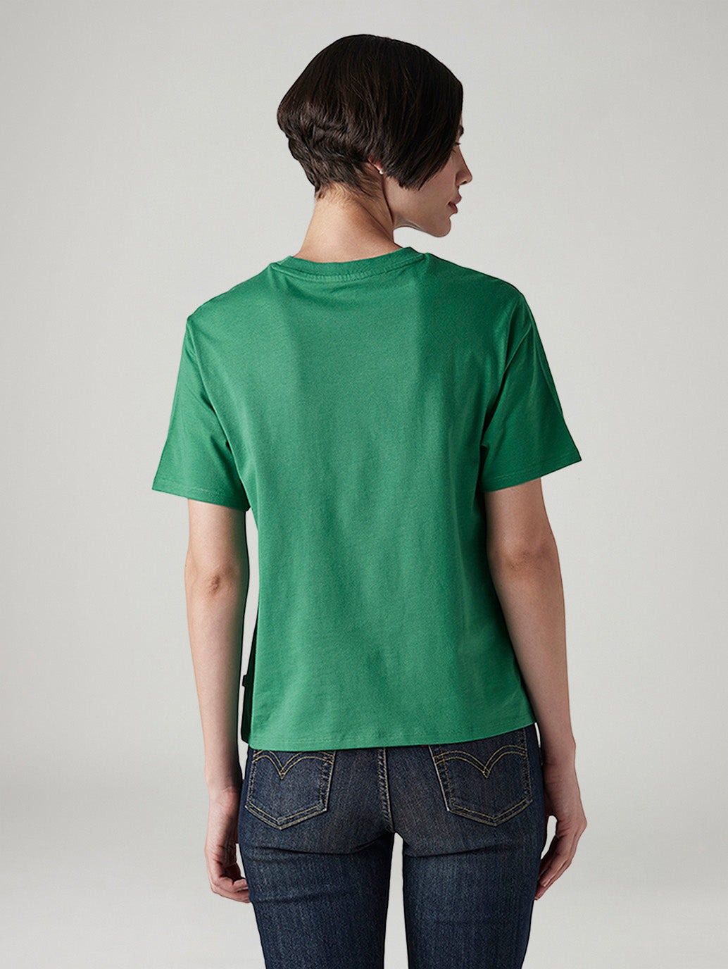 Women's Logo Printed Relaxed Fit T-Shirt - Back View