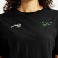 Women's Solid Black Relaxed Fit T-shirt - Detail View