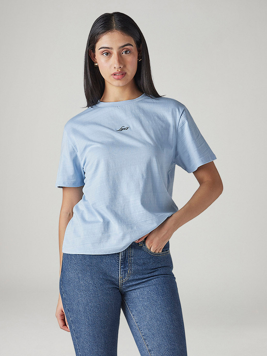 Women's Solid Relaxed Fit T-Shirt