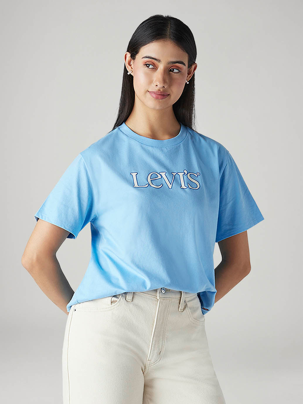 Women's Logo Printed Relaxed Fit T-Shirt