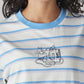 Women's Striped Regular Fit T-Shirt - Detail View