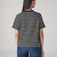 Women's Striped Regular Fit T-Shirt - Back View